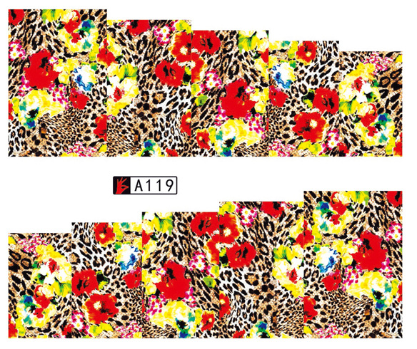 A115-120 Leopard Print Water Nail Sticker