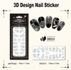 SN001-012 Laser Silver Nail Sticker