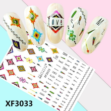 XF3033 3D Self Adhesive Letter Nail Sticker 