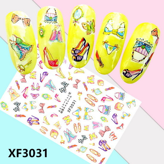 XF3031 3D Self Adhesive Nail Art Sticker 