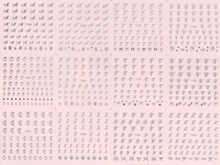 TY049-060 3D Silver Letter Nail Art Sticker 