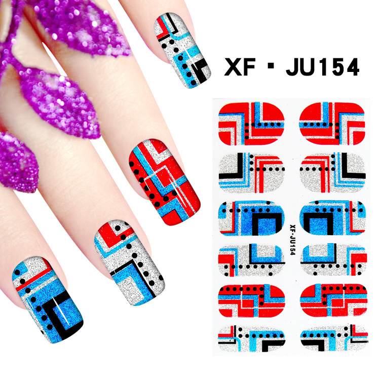 JU154 Full Cover Nail Polish Sticker 