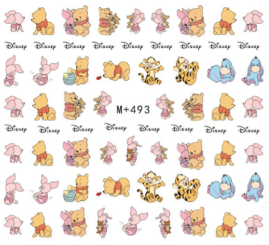 M+493-497 Disney Cartoon Water Nail Sticker 