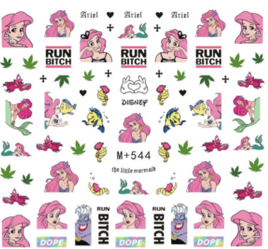 M+544-550 Disney Cartoon Water Nail Sticker 