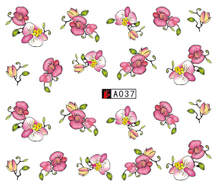 A037-042 Flower Water Nail Sticker