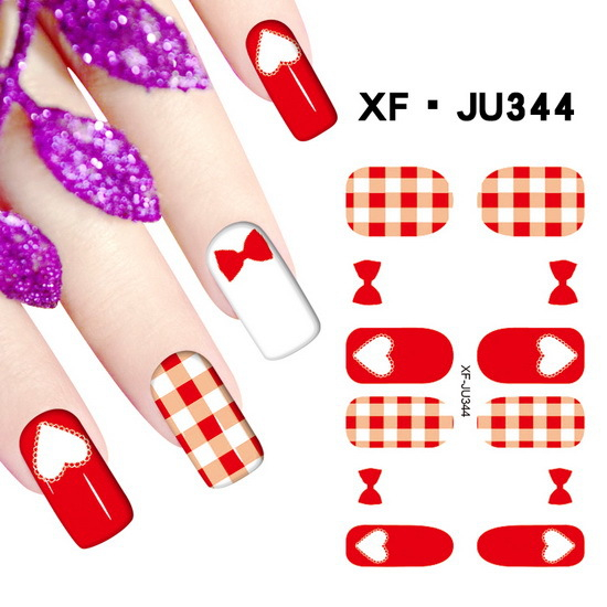 JU344 Full Cover Nail Polish Sticker 
