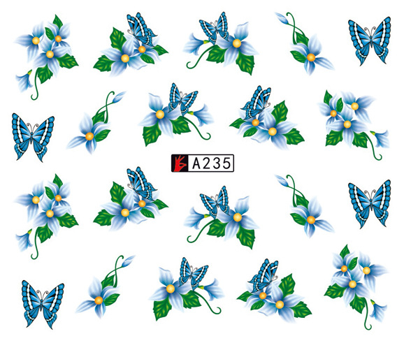 A235-240 Flower Water Nail Sticker