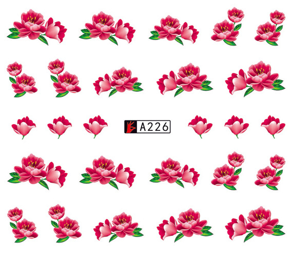 A223-228 Flower Water Nail Sticker