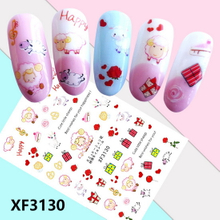 XF3130 3D Self Adhesive Sheep Nail Sticker 