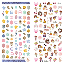 LY147-148 Thin 3D Cute Girl Nail Sticker
