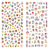 LY175-176 Thin 3D Icon And Cat Nail Sticker