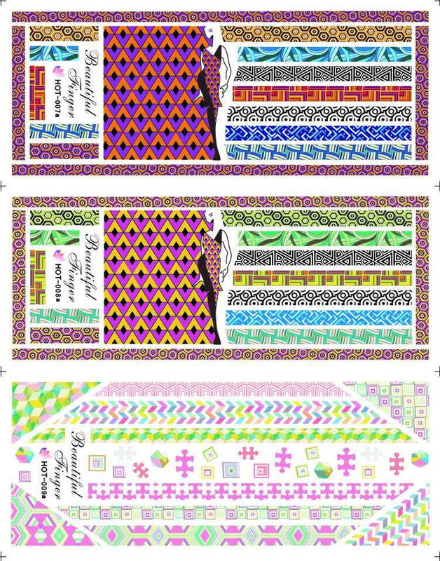 HOT007-009 Water Nail Sticker