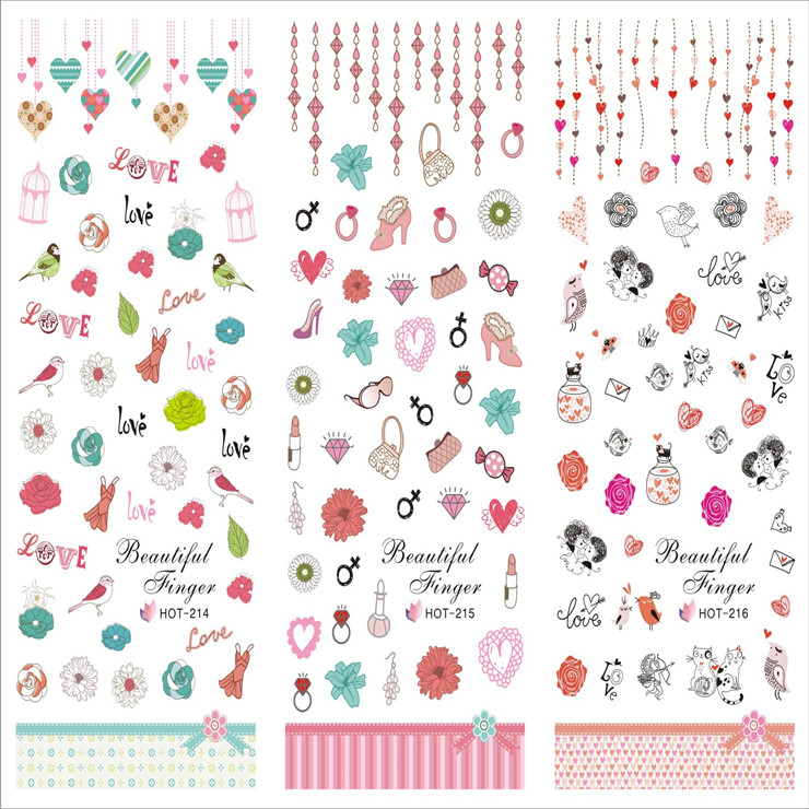 HOT214-216 Water Nail Sticker