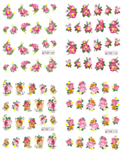 Flower Water Nail Sticker
