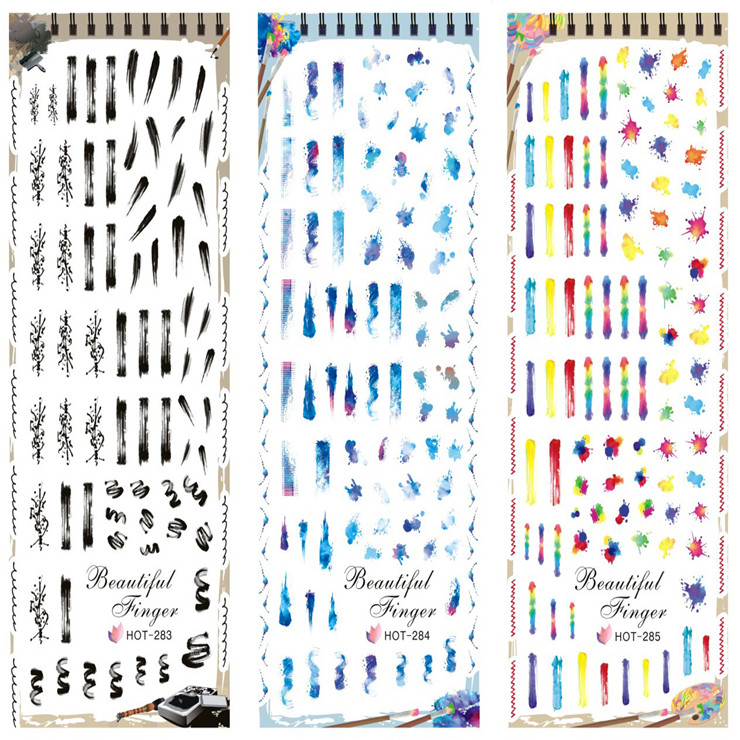 HOT283-285 Graffiti Water Nail Sticker