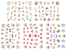 E589-599 3D Cute Animal Simulation Nail Art Sticker