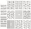 D111-121 Black Water Nail Sticker