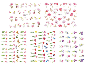 E677-687 3D Flower Simulation Nail Art Sticker