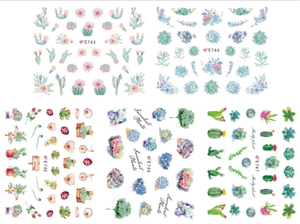 E743-753 3D Spring Flower Simulation Nail Art Sticker
