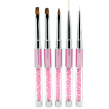 5pcs High Quality Rhinestone Handle Nail Brush Set