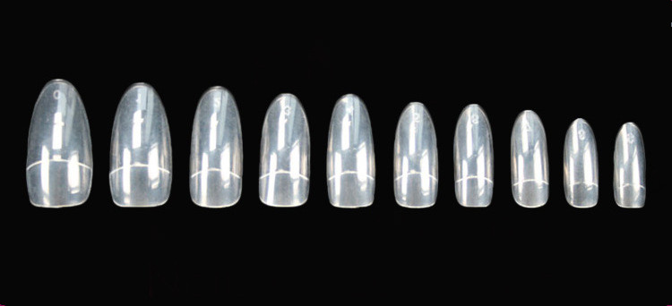 500pcs/bag Oval Mid Cover Nail Tips