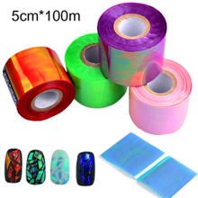 Holographic Glass Nail Art Foils Finger Mirror Stickers 