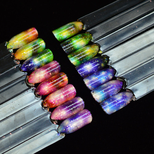 Gradient Starry Nail Glitter Galaxy Holographic Transfer Foils 
