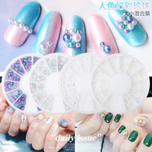 Mix Size Pearl Flat Back Nail Art 3D Tips Decoration