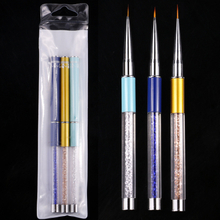 3pcs Drawing Brush Nail Liner Brush Set