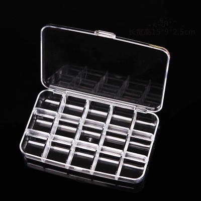 Transparent Plastic Nail Art Storage Box 15 Grids