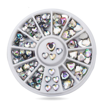 Heart Square Round Diamond Shape Nail Art Rhinestone Decoration