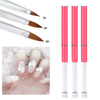 2#-8# Clear Crystal Rhinestone Metal Handle Acrylic Nail Brush