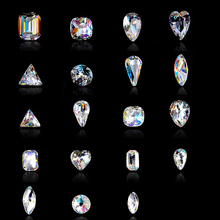 AB rhinestones with different shapes alloy nail art decoration