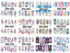 BN301-312 Water Nail Sticker