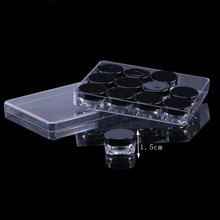12 Pcs/set Square Nail Rhinestone Powder Decoration Box