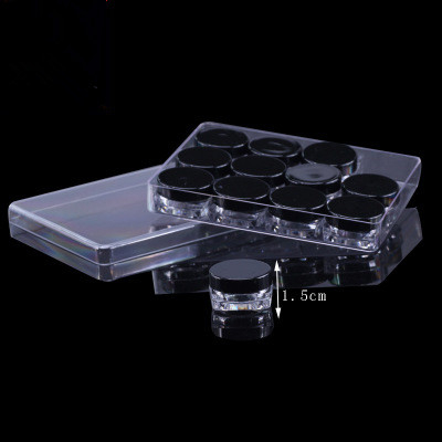 12 Pcs/set Square Nail Rhinestone Powder Decoration Box