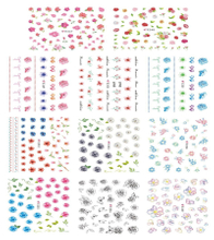 E347-357 3D Flower Simulation Nail Art Sticker