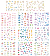 E336-346 3D Flower Simulation Nail Art Sticker