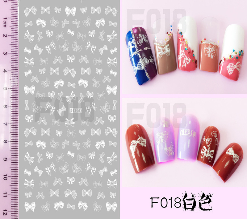 F018 DIY Design 3D Self Adhesive Bow-knot Nail Art Sticker