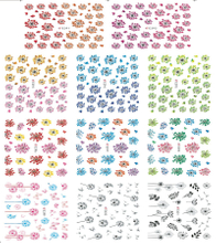 E391-401 3D Flower Simulation Nail Art Sticker