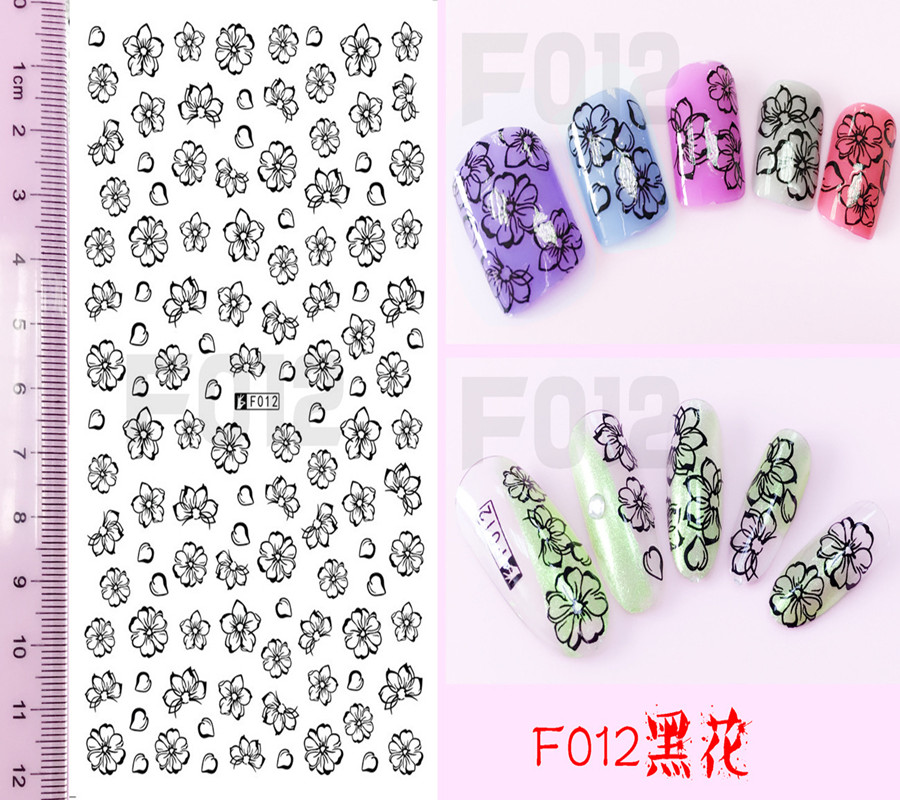 F012 DIY Design 3D Self Adhesive Flower Nail Art Sticker