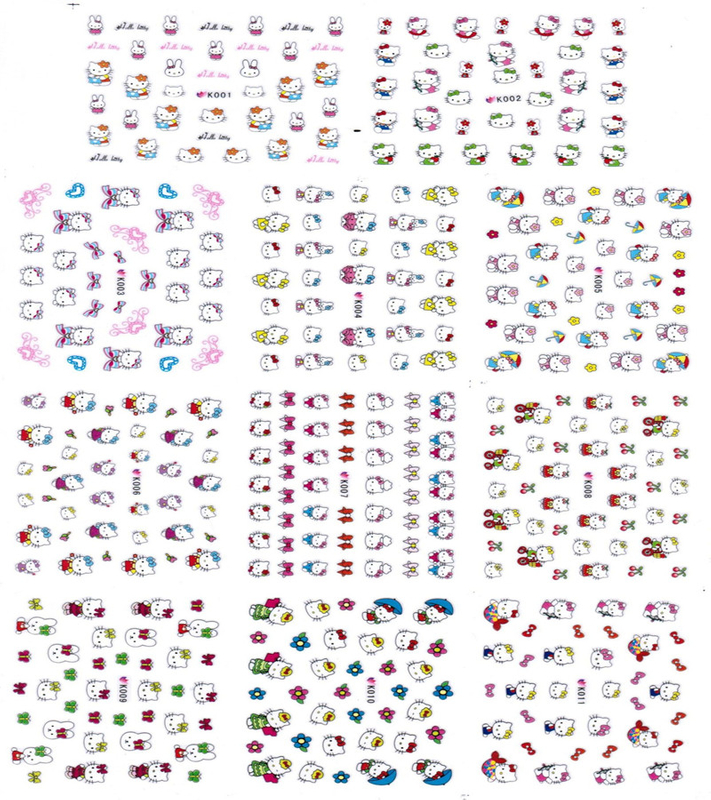 K001-011 3D Hellokitty Simulation Nail Art Sticker