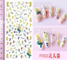 F002 DIY Design 3D Self Adhesive Mermaid Nail Art Sticker