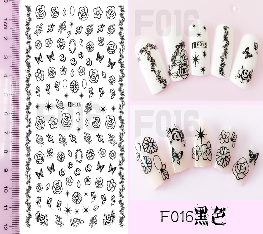 F016 DIY Design 3D Self Adhesive Flower Nail Art Sticker