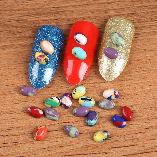 Natural Oil Painting Stone Nail Decoration