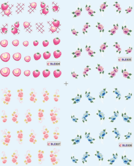 Flower Design Water Nail Sticker