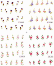 Flower Design Water Nail Sticker