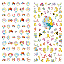 LY277-278 Thin 3D Shantou And Mermaid Nail Sticker