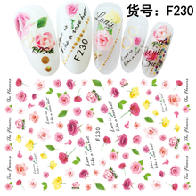 F230 DIY Design 3D Self Adhesive Flower Nail Art Sticker