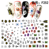F252 DIY Design 3D Self Adhesive Halloween Nail Art Sticker